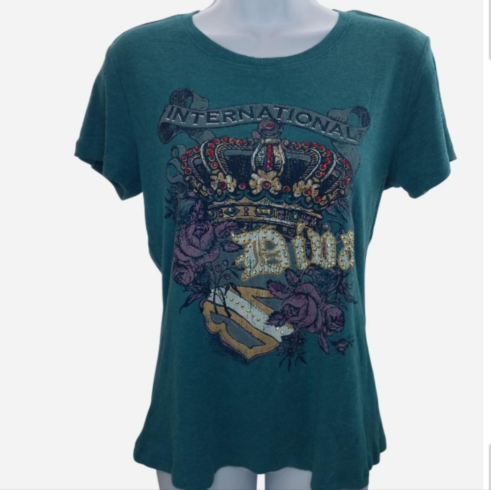 International Diva Rhinestone Y2K Graphic Tee